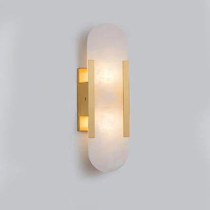 Modern Elongated Alabaster Linear Wall Sconce