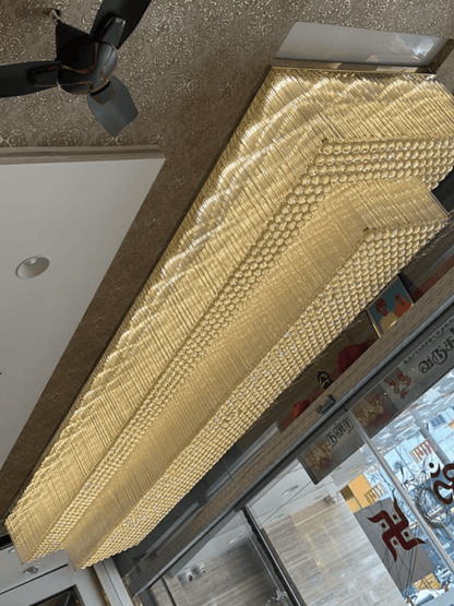 Modern Extra 2/3 Tiered Flush Mount Crystal Chandelier for Large Area-Nobipets