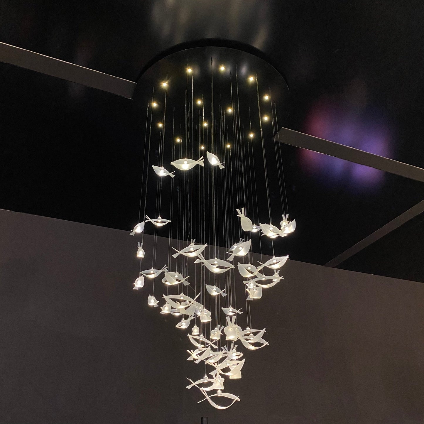Modern Floating Acrylic Fish Chandelier for Staircase/Foyer/Living Room-Nobipets