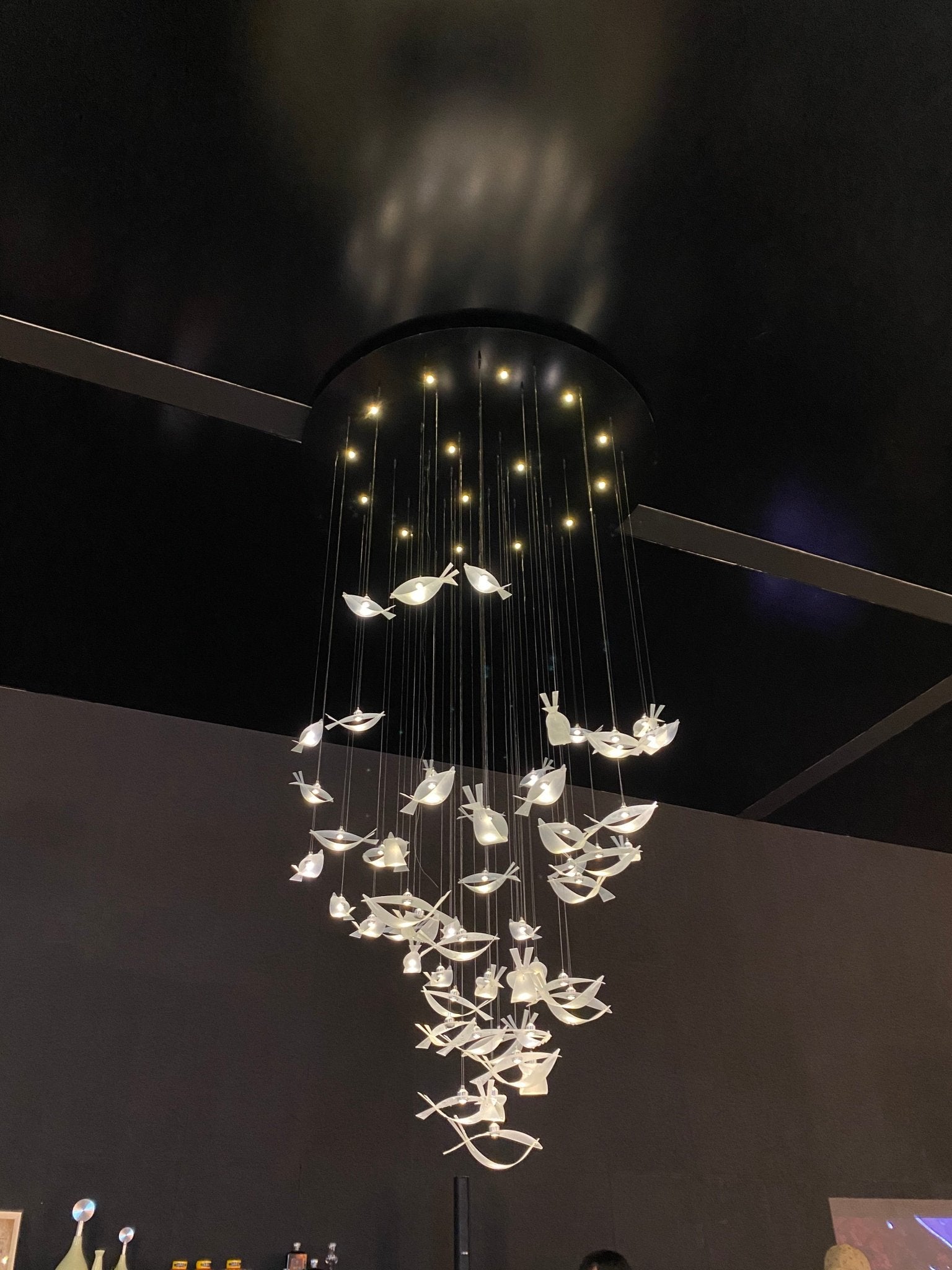 Modern Floating Acrylic Fish Chandelier for Staircase/Foyer/Living Room-Nobipets