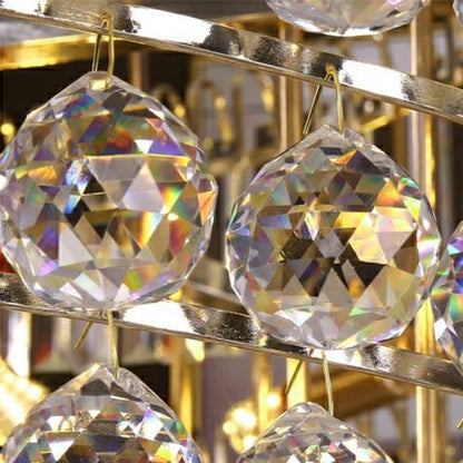 Modern Gold Foyer Extra Large Crystal Chandeliers Round Luxury Ceiling Light Fixture For Hall Entrance-Nobipets