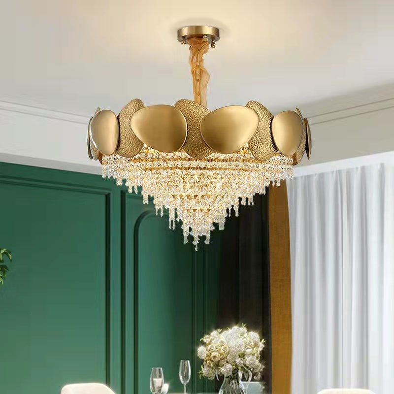 Modern Italian Style Crystal Tassel Chandelier-Nobipets