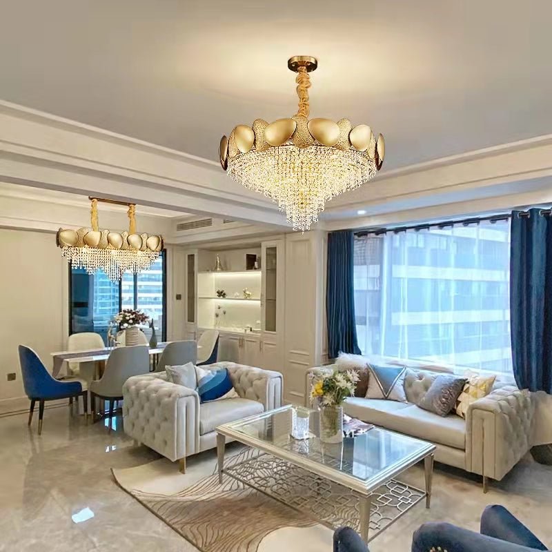 Modern Italian Style Crystal Tassel Chandelier-Nobipets