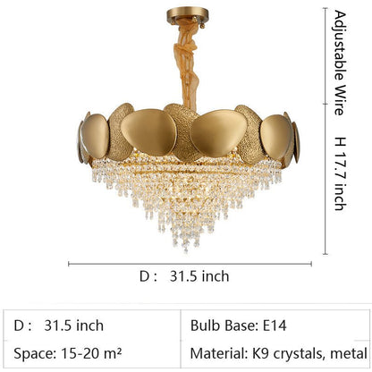 Modern Italian Style Crystal Tassel Chandelier-Nobipets