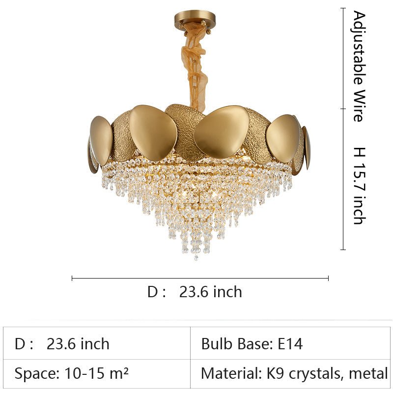 Modern Italian Style Crystal Tassel Chandelier-Nobipets