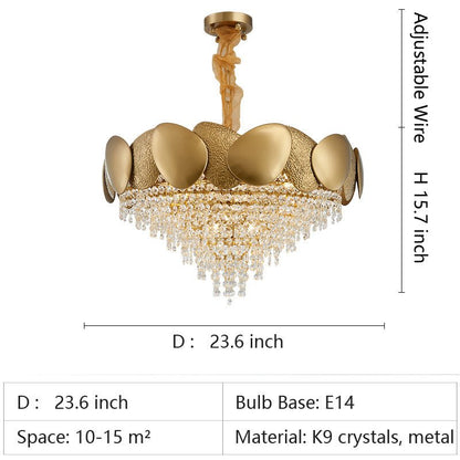 Modern Italian Style Crystal Tassel Chandelier-Nobipets