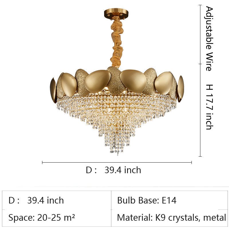 Modern Italian Style Crystal Tassel Chandelier-Nobipets