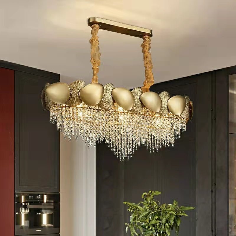 Modern Italian Style Crystal Tassel Chandelier-Nobipets