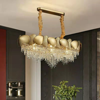 Modern Italian Style Crystal Tassel Chandelier-Nobipets