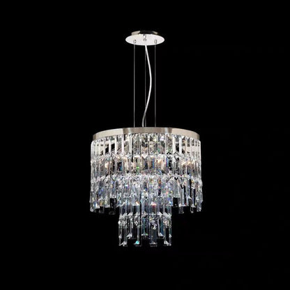 Modern Light Luxury Trendy Layers Crystal Pendant Chandelier for Living Room/Bedroom-Nobipets