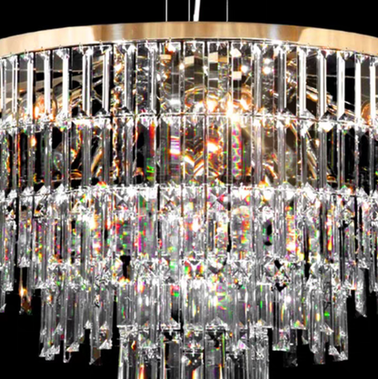 Modern Light Luxury Trendy Layers Crystal Pendant Chandelier for Living Room/Bedroom-Nobipets