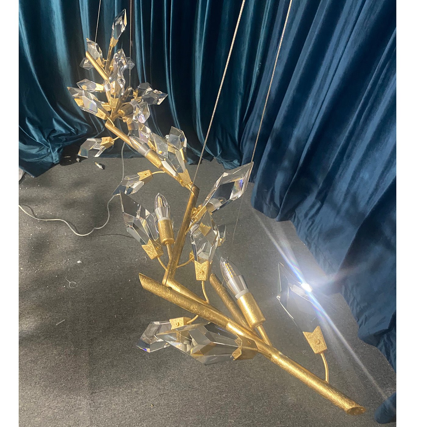 Modern Luxury Forests 72" Linear Crystal Chandelier-Nobipets