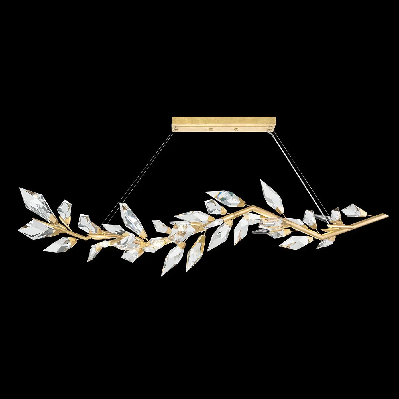 Modern Luxury Forests 72" Linear Crystal Chandelier-Nobipets