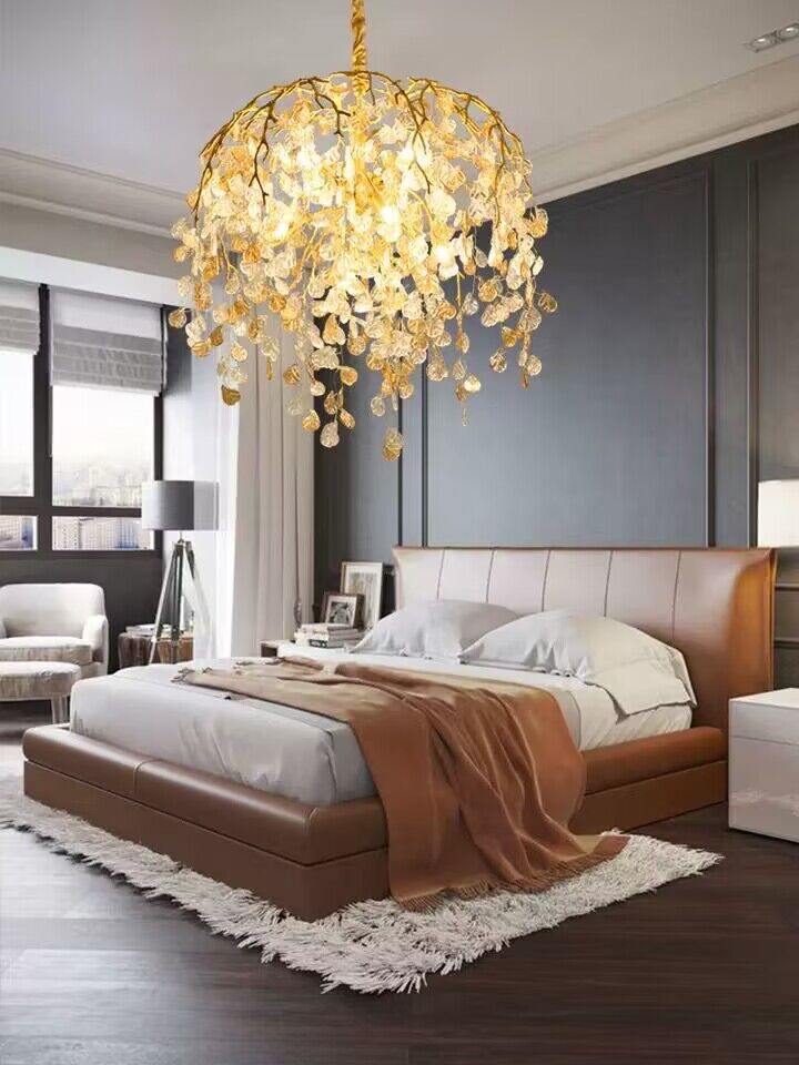 Modern Luxury Leaf Branch Glass Chandelier for Living/Dining Room/Bedroom-Nobipets