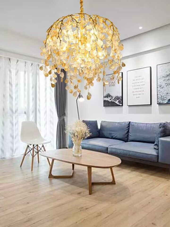 Modern Luxury Leaf Branch Glass Chandelier for Living/Dining Room/Bedroom-Nobipets