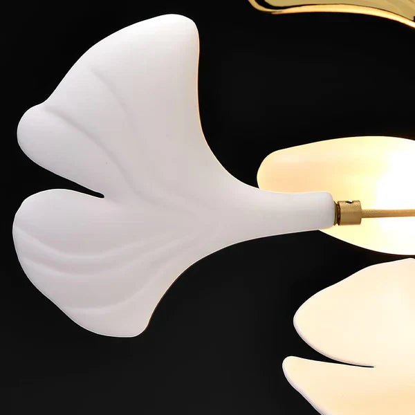 Modern Luxury Linear Ginkgo Ceramic Chandelier for Dining Room/Kitchen Island-Nobipets