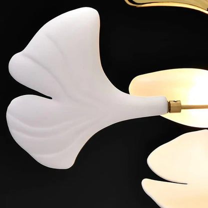 Modern Luxury Linear Ginkgo Ceramic Chandelier for Dining Room/Kitchen Island-Nobipets