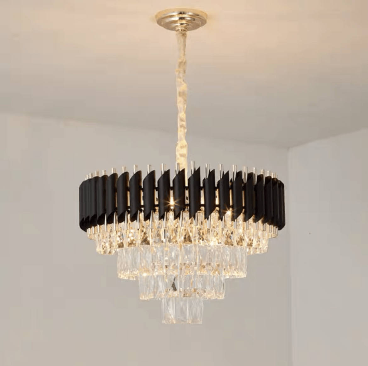 Modern Luxury Multi-Tier Oval/Round Crystal Tiered Chandelier-Nobipets