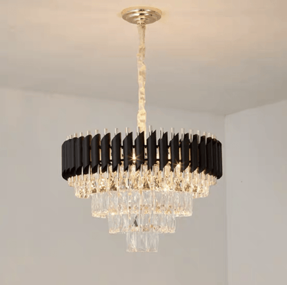 Modern Luxury Multi-Tier Oval/Round Crystal Tiered Chandelier-Nobipets
