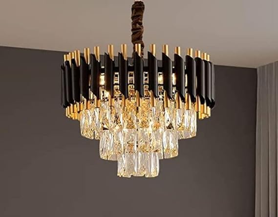 Modern Luxury Multi-Tier Oval/Round Crystal Tiered Chandelier-Nobipets