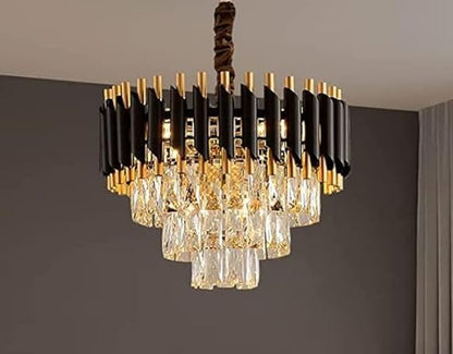 Modern Luxury Multi-Tier Oval/Round Crystal Tiered Chandelier-Nobipets
