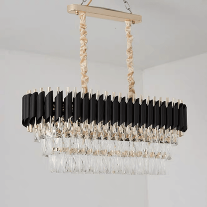 Modern Luxury Multi-Tier Oval/Round Crystal Tiered Chandelier-Nobipets