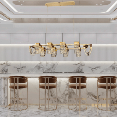 Modern Luxury Newly Crystal Chandelier in Champagne Gold-Nobipets