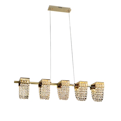 Modern Luxury Newly Crystal Chandelier in Champagne Gold-Nobipets