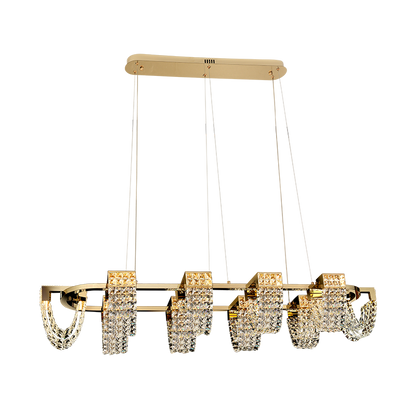 Modern Luxury Newly Crystal Chandelier in Champagne Gold-Nobipets