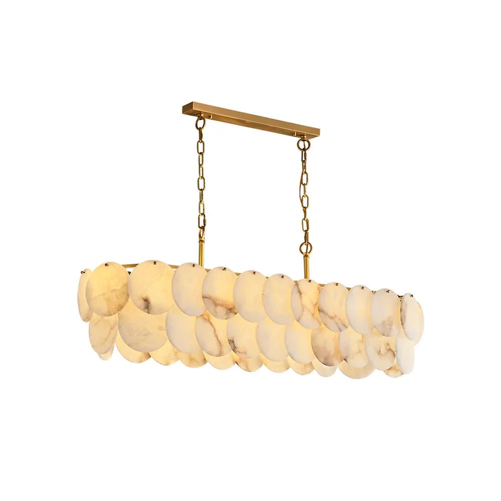 Modern Luxury Round Alabaster Chandelier-Nobipets