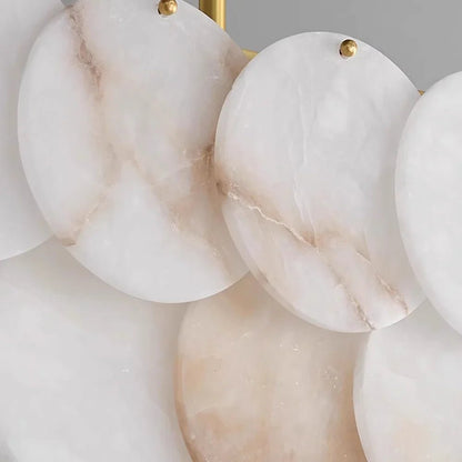 Modern Luxury Round Alabaster Chandelier-Nobipets