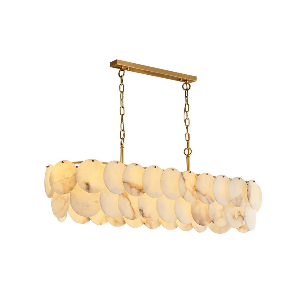 Modern Luxury Round Alabaster Chandelier-Nobipets
