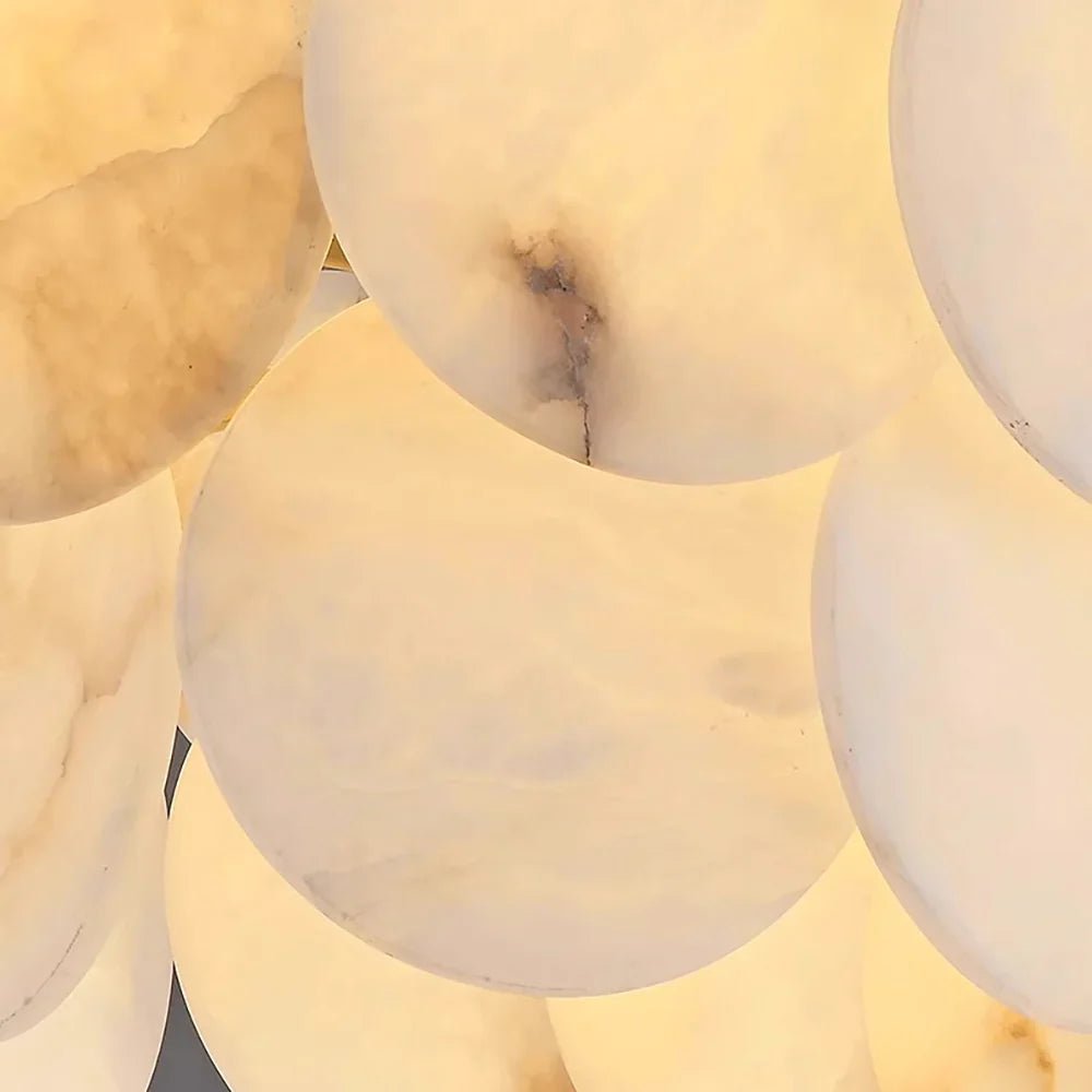Modern Luxury Round Alabaster Chandelier-Nobipets
