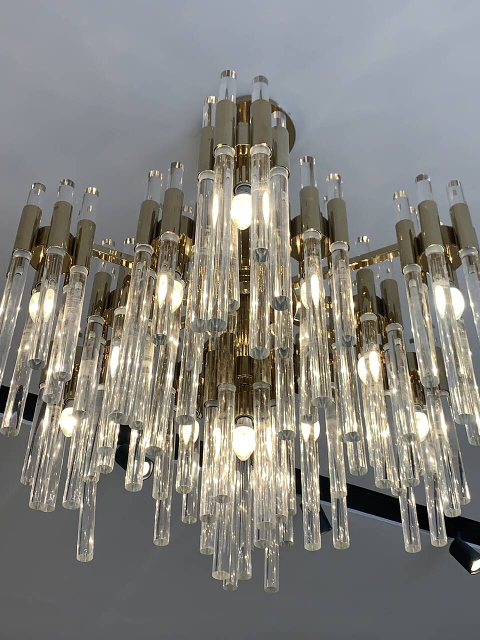 Modern Luxury Tiered Glass Cylinders Chandelier for Living Room/Bedroom/Dining Room/Bathroom-Nobipets