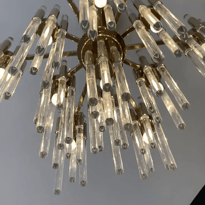 Modern Luxury Tiered Glass Cylinders Chandelier for Living Room/Bedroom/Dining Room/Bathroom-Nobipets