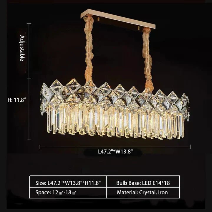 Modern Luxury Tiered Transparent Crystal Chandelier Suit for Living/Dining Room/Bedroom-Nobipets