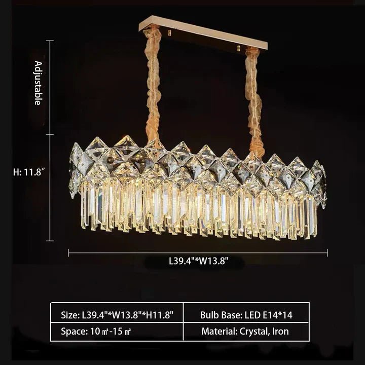 Modern Luxury Tiered Transparent Crystal Chandelier Suit for Living/Dining Room/Bedroom-Nobipets