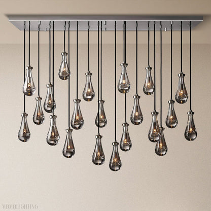 Modern Raindrop Chandelier Rectangle-Nobipets