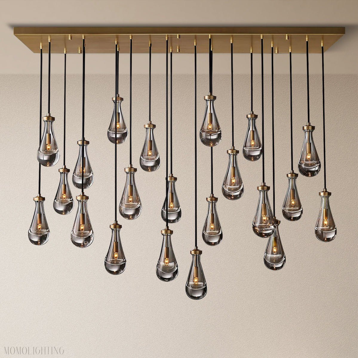 Modern Raindrop Chandelier Rectangle-Nobipets