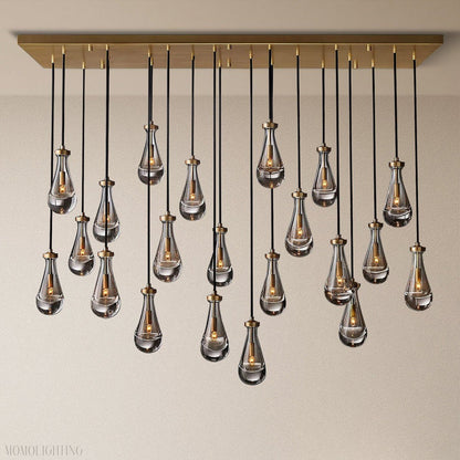Modern Raindrop Chandelier Rectangle-Nobipets