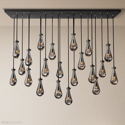 Modern Raindrop Chandelier Rectangle-Nobipets