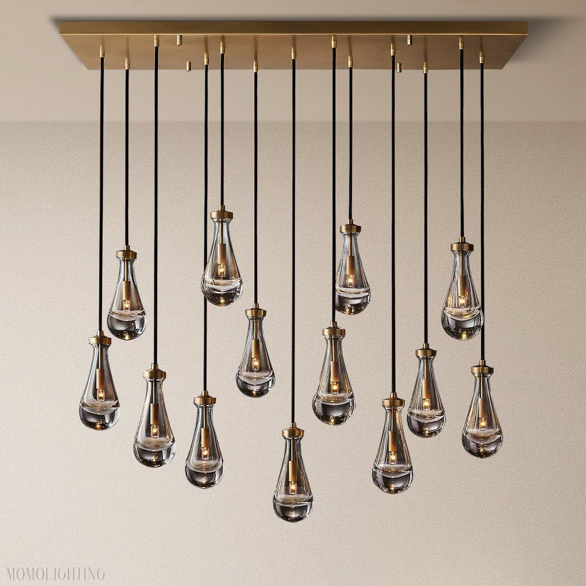 Modern Raindrop Chandelier Rectangle-Nobipets