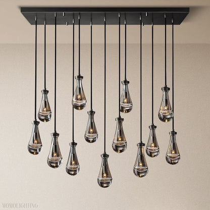 Modern Raindrop Chandelier Rectangle-Nobipets