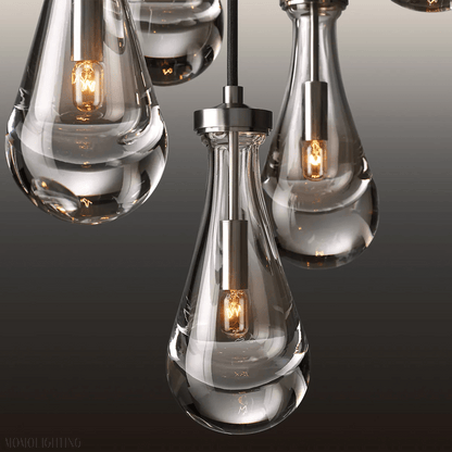Modern Raindrop Chandelier Rectangle-Nobipets