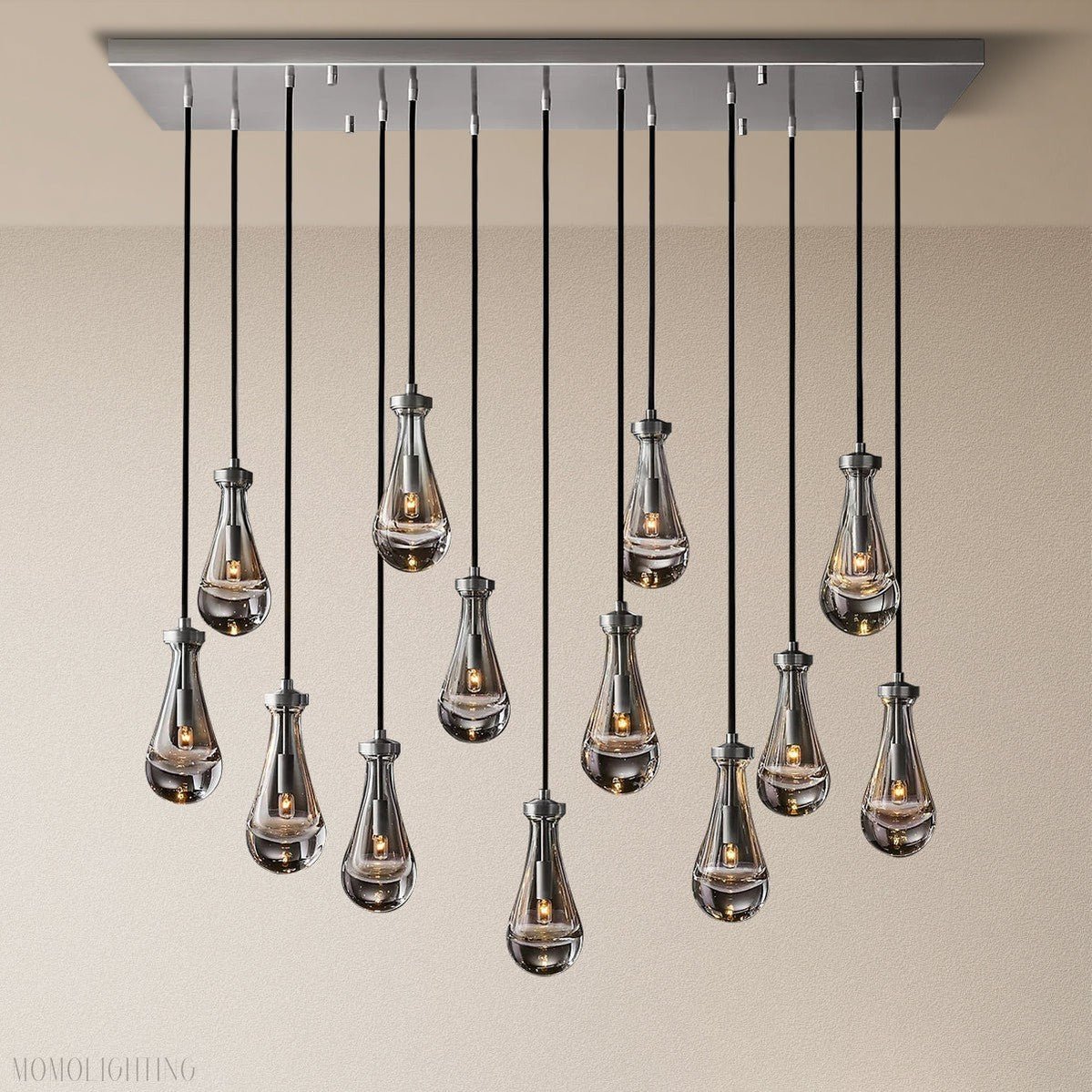 Modern Raindrop Chandelier Rectangle-Nobipets
