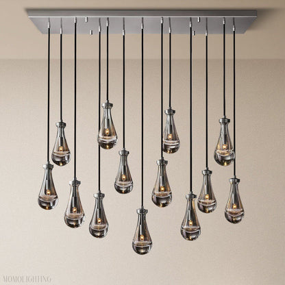 Modern Raindrop Chandelier Rectangle-Nobipets