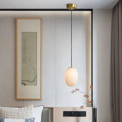 Modern Real Alabaster Pendant Light