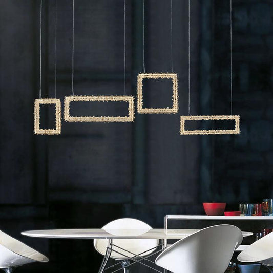 Modern Rock Crystal Dining Room Chandelier-Nobipets