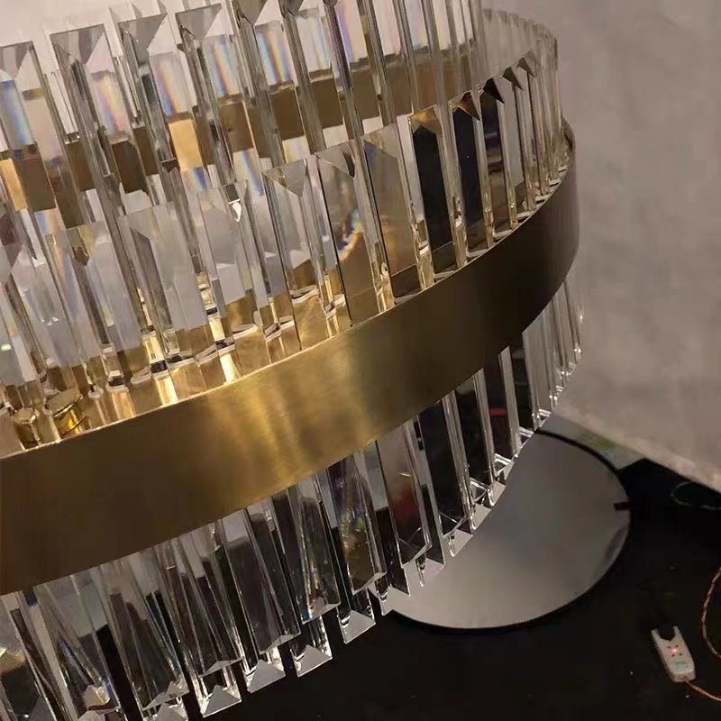 Modern Round Crystal Chandelier For Living Room/Bedroom-Nobipets