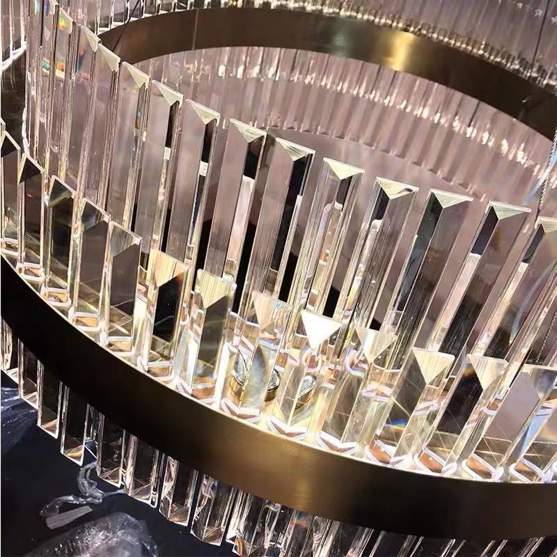 Modern Round Crystal Chandelier For Living Room/Bedroom-Nobipets